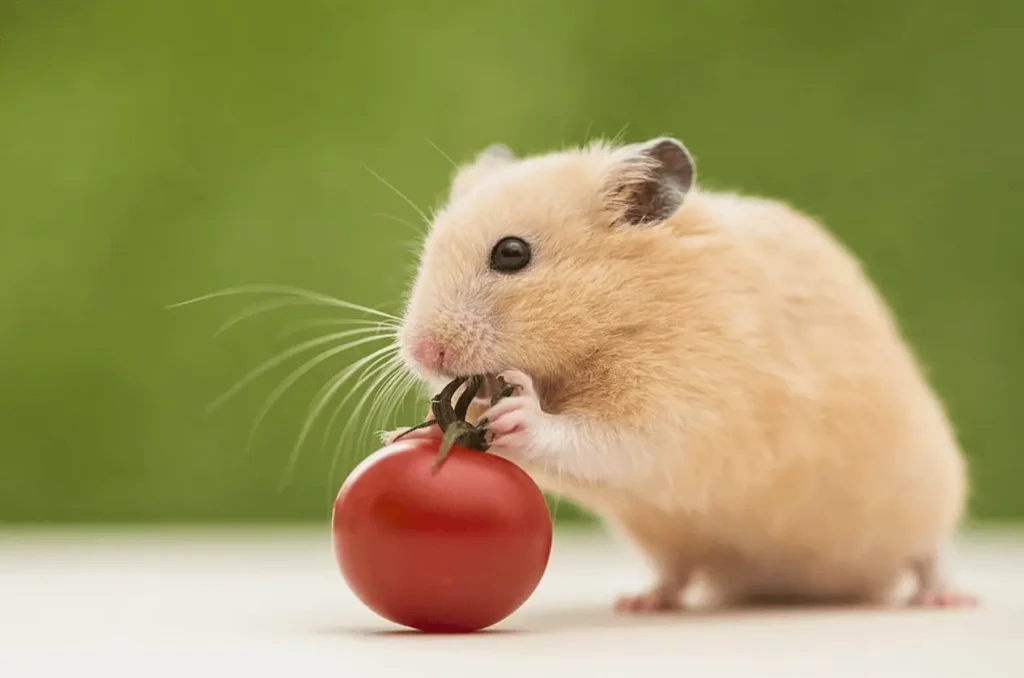  Hamsters eat Tomato